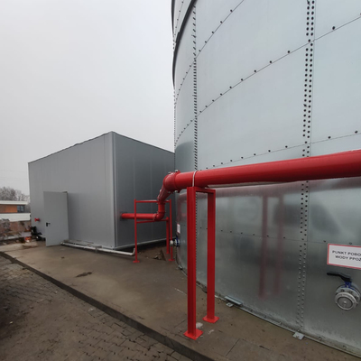 Montaż zbiornika ppoż. i pompowni hydrantowej